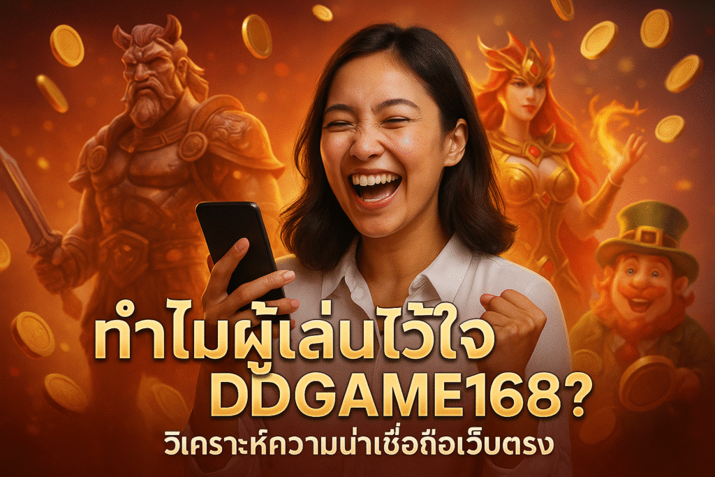 ทำไมผู้เล่นไว้ใจ DDGAME168? วิเคราะห์ความน่าเชื่อถือเว็บตรง